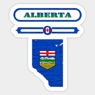 ALBERTA, CANADA, MAP OF ALBERTA. SAMER BRASIL Sticker